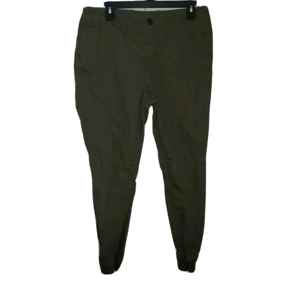 J Crew Jogger Utility Cargo Pants Size 31‎ reg Olive Green Elastic Ankle Band